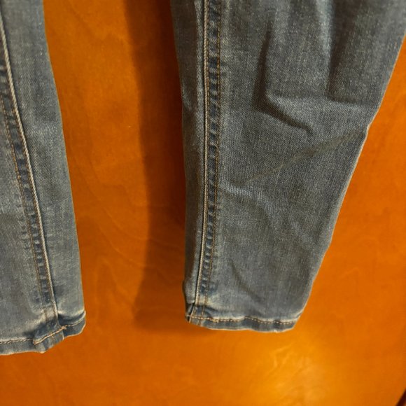 Wax Jean Butt I‎ Love You Juniors 9 Blue Denim Distressed - Picture 9 of 16